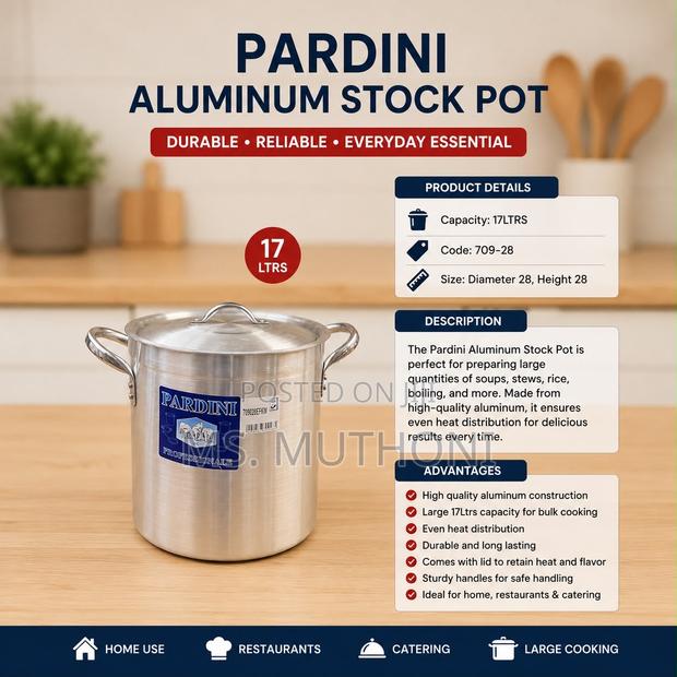 Restock!! Pardini Aluminium Stock Pot – 17ltrs - main view