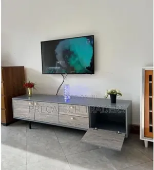 TV Stand--Chloe 6 Feet Entertainment Unit – Grey Finish
