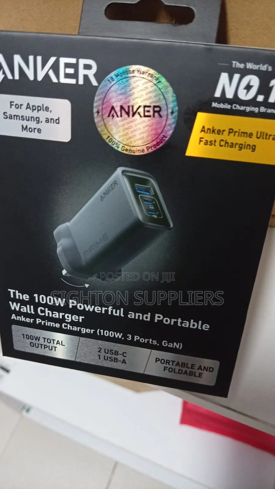Anker Prime Charger (100W, 3 Ports, GaN)