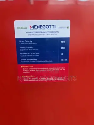 Menegotti 400L Concrete Mixer