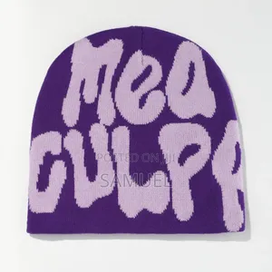 Beanie Mea Culpa Hat Cross Graphics Pattern Winter Fashion Beanie