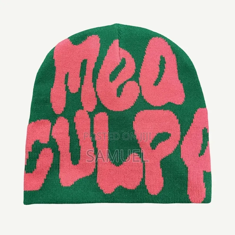 Beanie Mea Culpa Hat Cross Graphics Pattern Winter Fashion Beanie