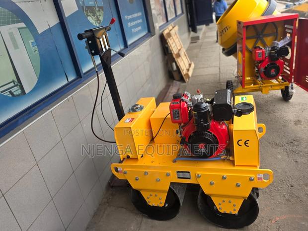 Walk-Behind Double Drum Road Roller (5.5 HP Engine)