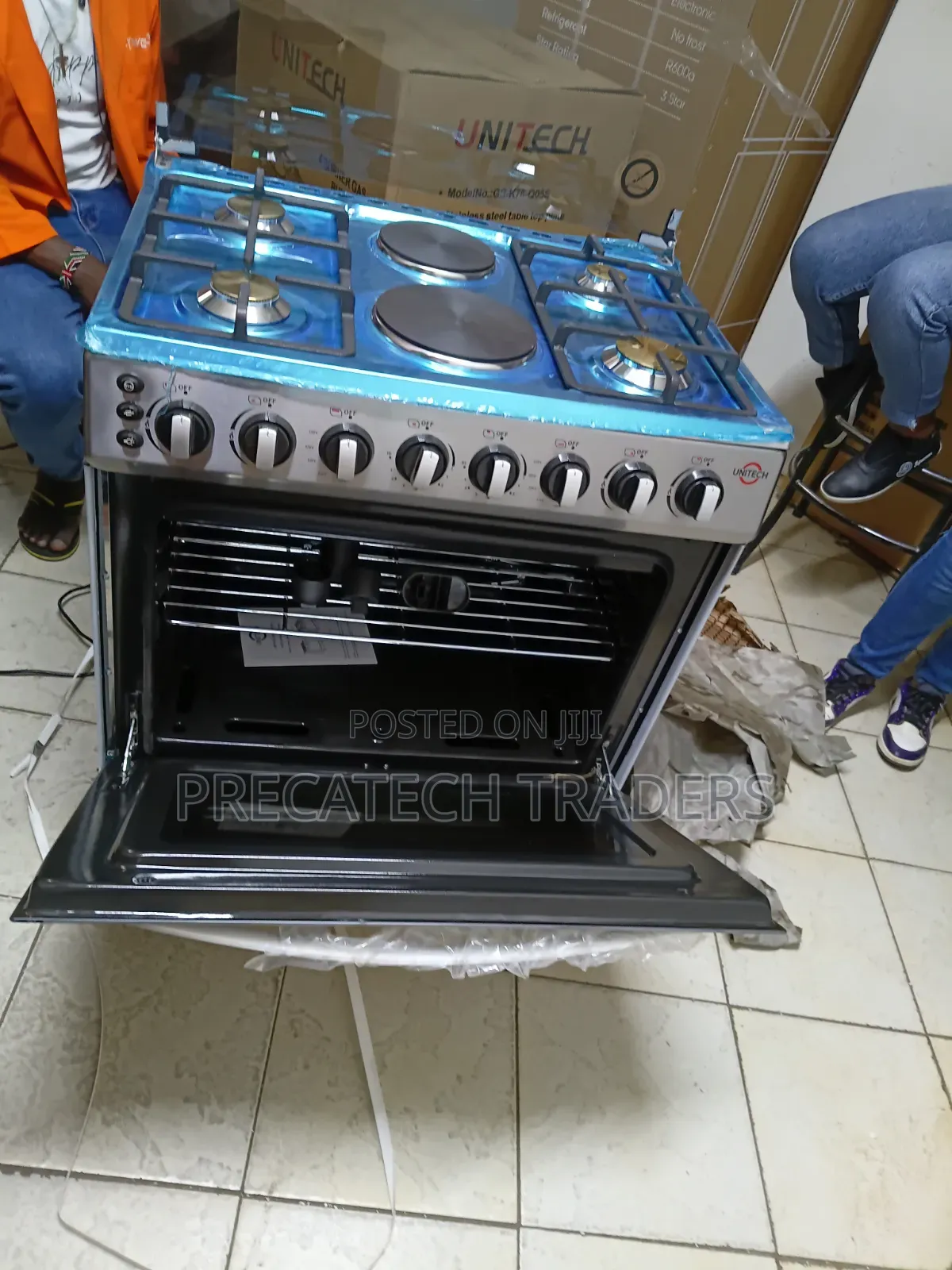 Unitech 60x90 Standing Cooker 4 Gas + 2 Electric | Electric Oven
