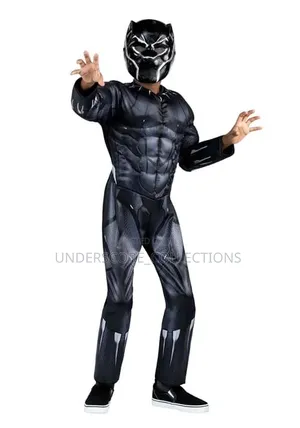 Muscle Black Panther Children's Dress-Up Costume