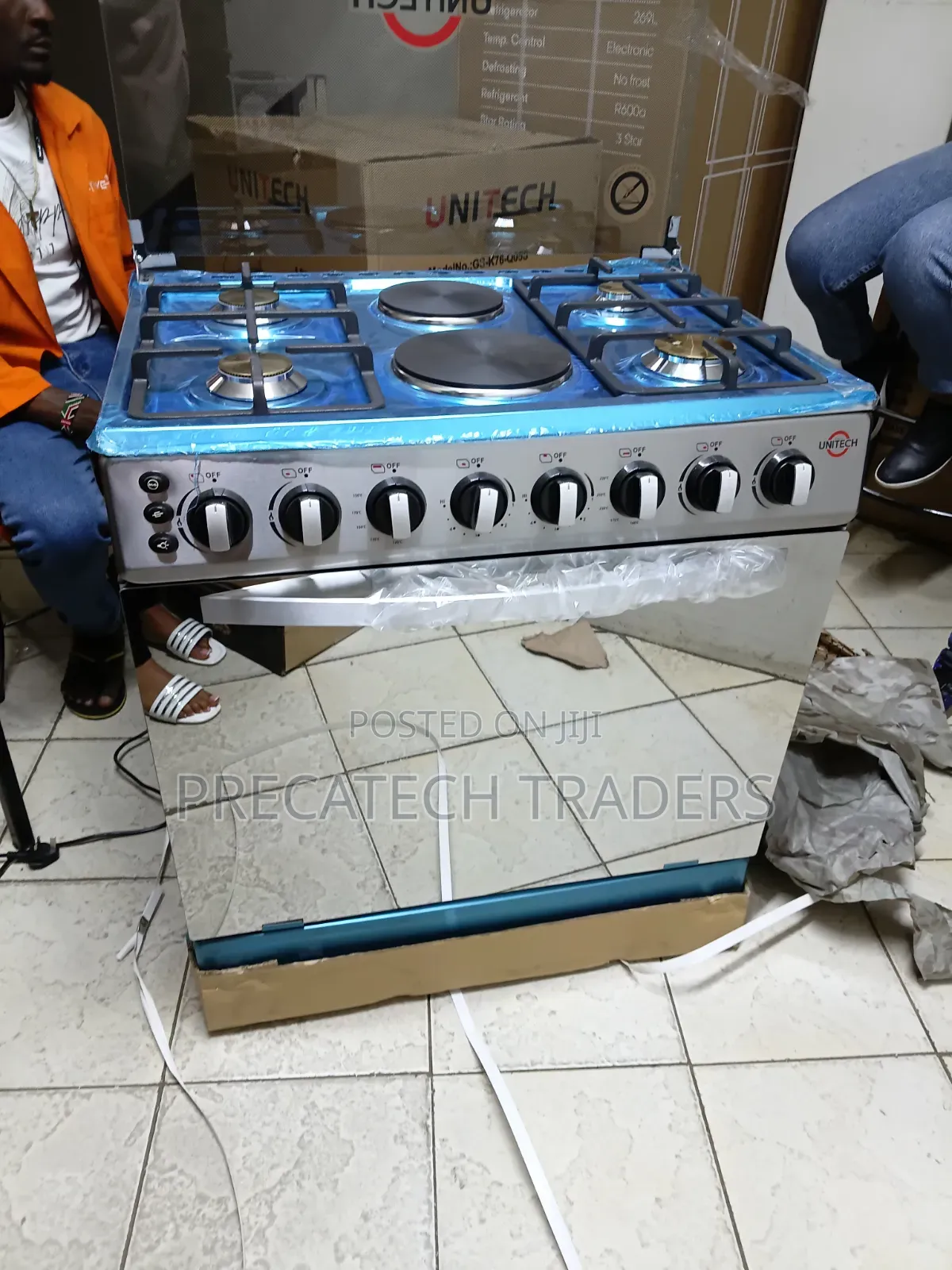 Brand New Unitech 60x90 Gas Cooker | 4+2 Burner Stainless Steel