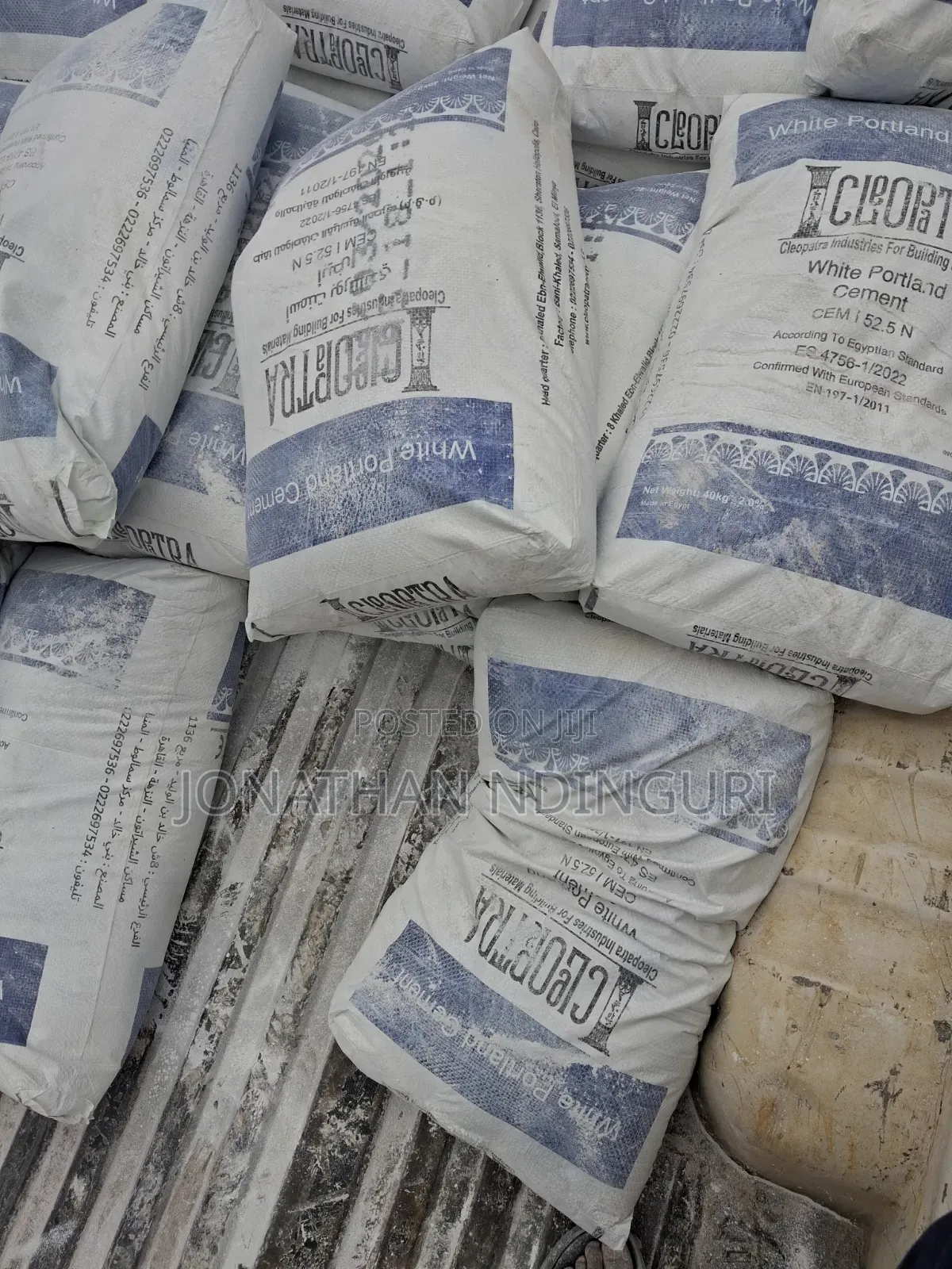40kg White Cement – 52.5 Grade Construction Cement