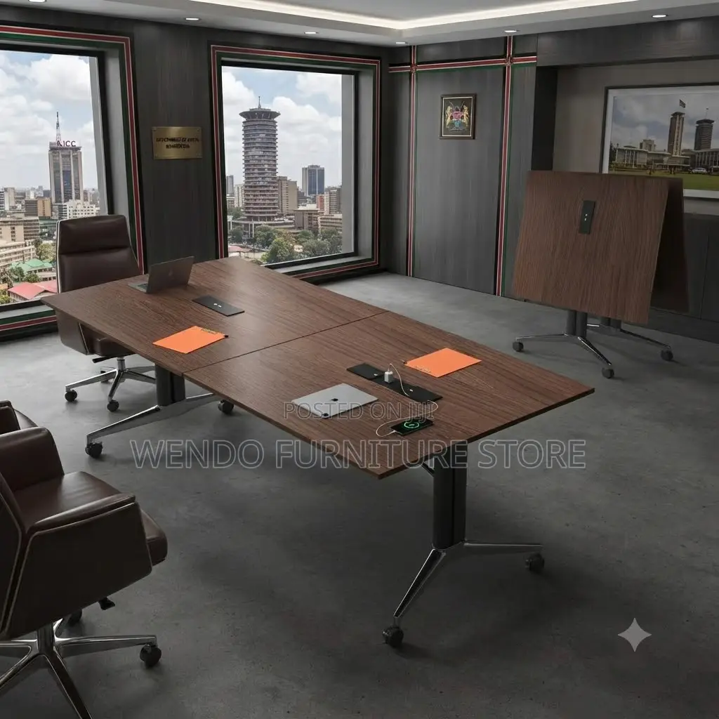 Office Table; 2.4 Meters Center Placement Boardroom Table