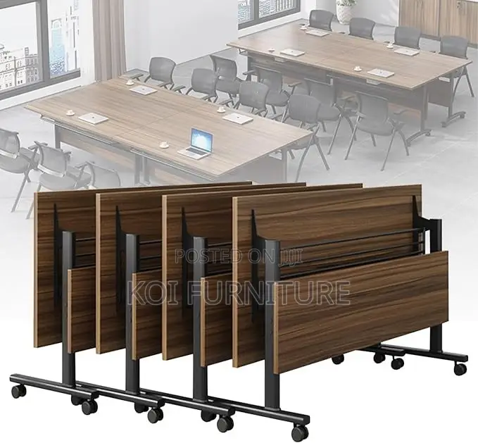 Office Table : 2.4m Mobile Foldable Boardroom Table