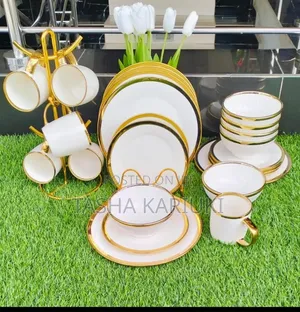 *24 PCS Gold White Dinnerset* *~