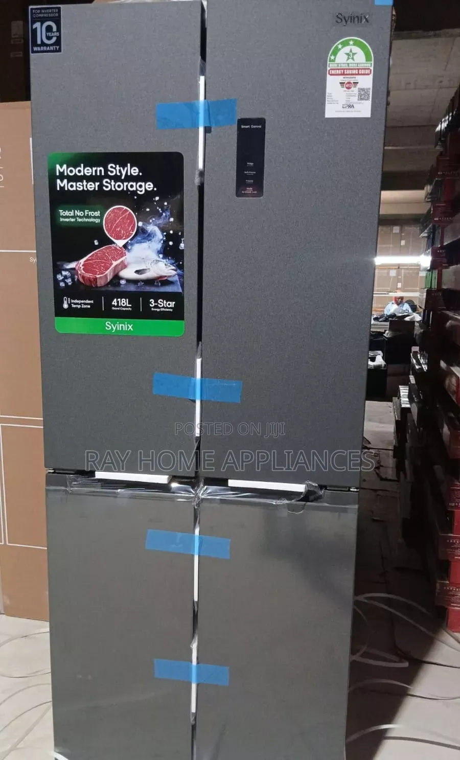Syinix GLASS FOUR DOOR Refrigerator 421litres