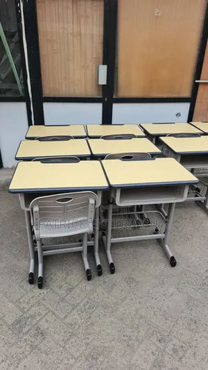 Adjustable Height Students Desk and Chair Set