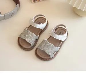 Girls Sparkly Bow Sandals 21-30