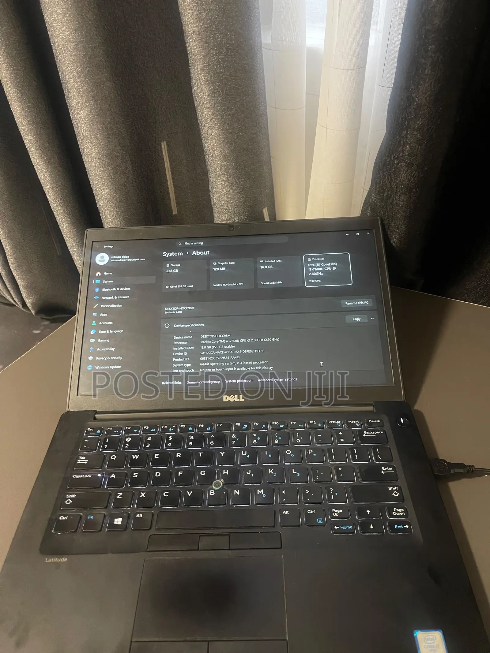 Laptop Dell Latitude 7480 16GB Intel Core i7 SSD 256GB
