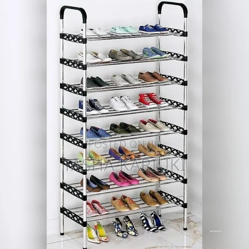 Metallic 7;tier Shoe Organiser