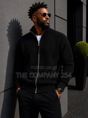 Quality Casual Zipper Men Designer Collar Sweater