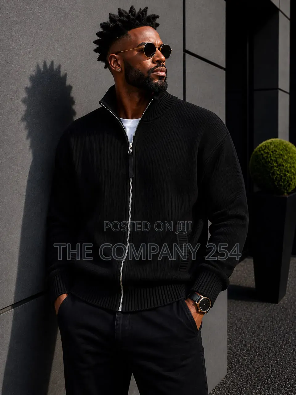 Quality Casual Zipper Men Designer Collar Sweater