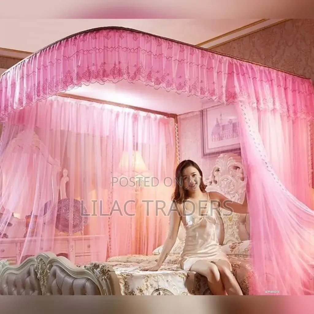Portable Two Stand Mosquito Net With Rails 5 by 6
