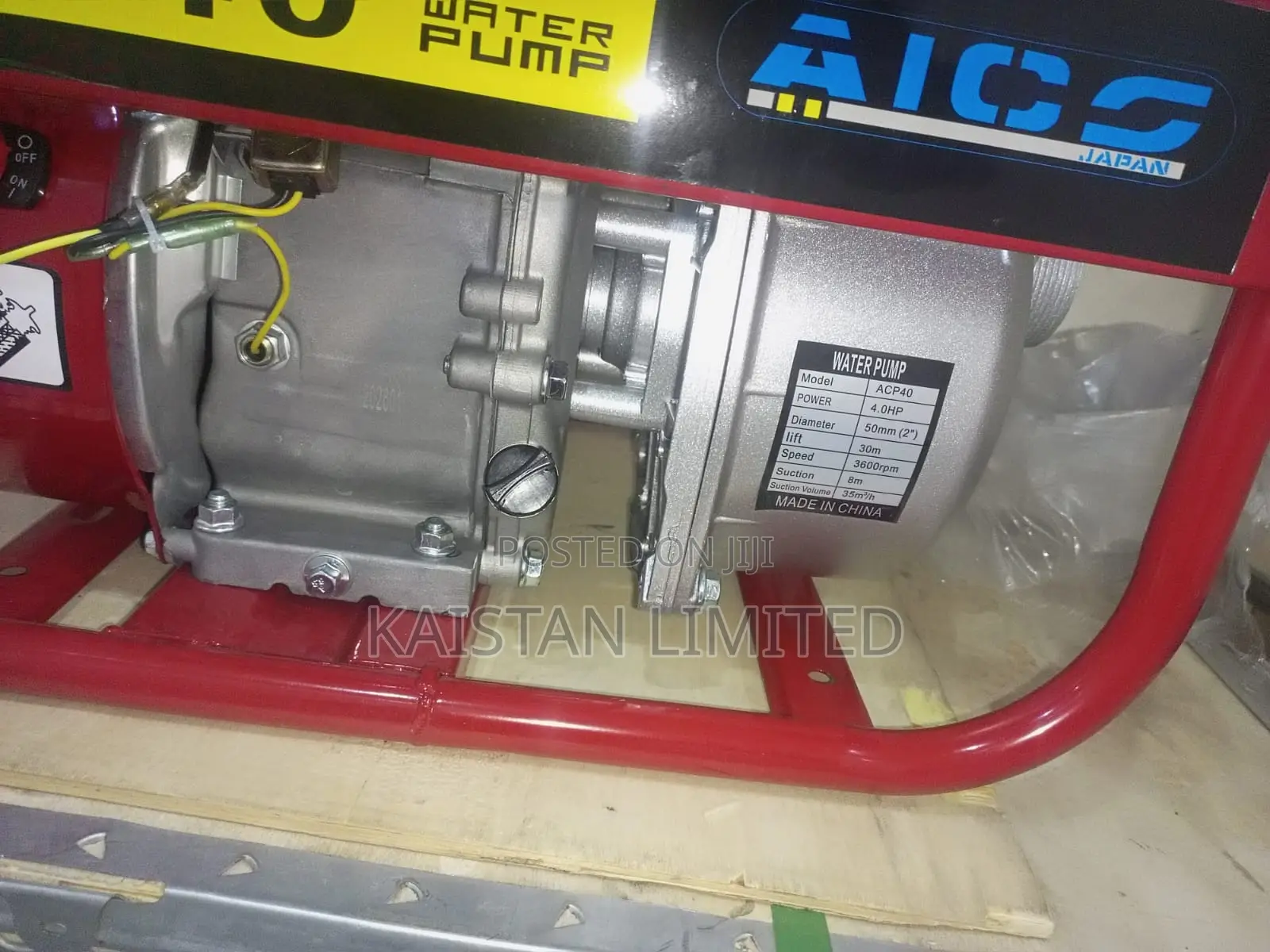 Aico Japan ACP40 High-Flow 2" Petrol Water Pump With 8HP Motor