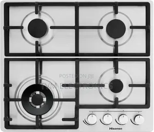 Hisense HHU60GAGR Built in Hob 4 Gas, 60CM - Stainless Steel