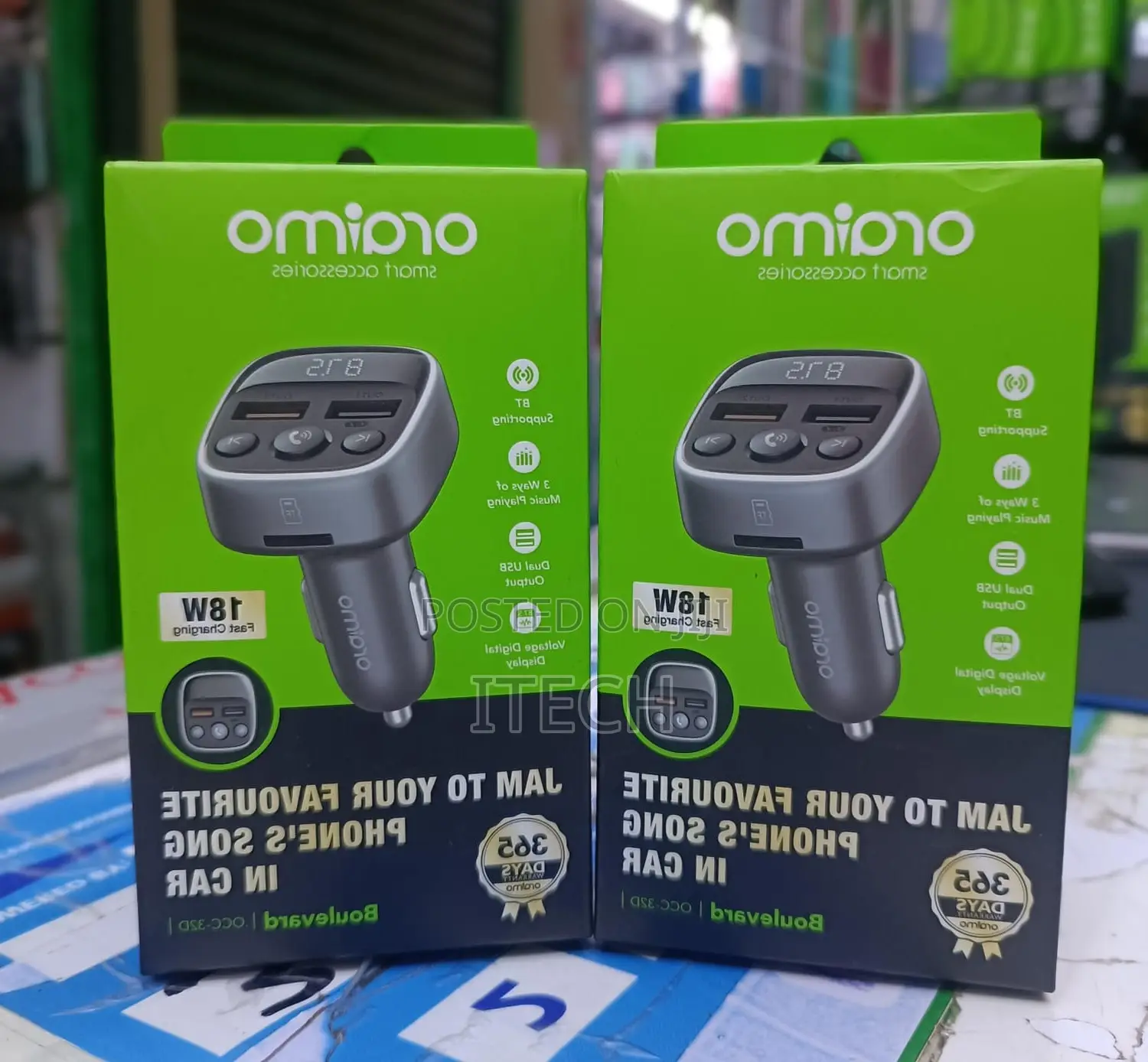 Oraimo Boulevard Bluetooth Car Charger FM Transmitter