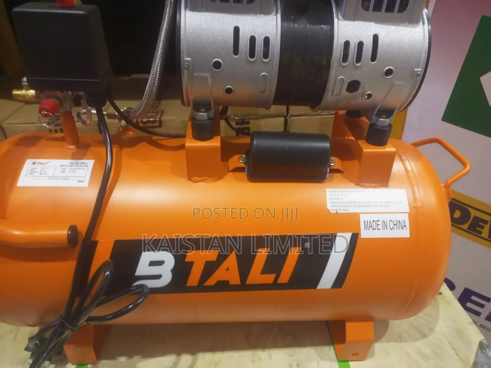 BTALI 50-Litre Silent Electric Compressor Automobile Tyre Inflation
