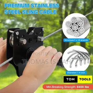 30m 100FT Zip Line for Adults and Kids With Spring Brake and Harness