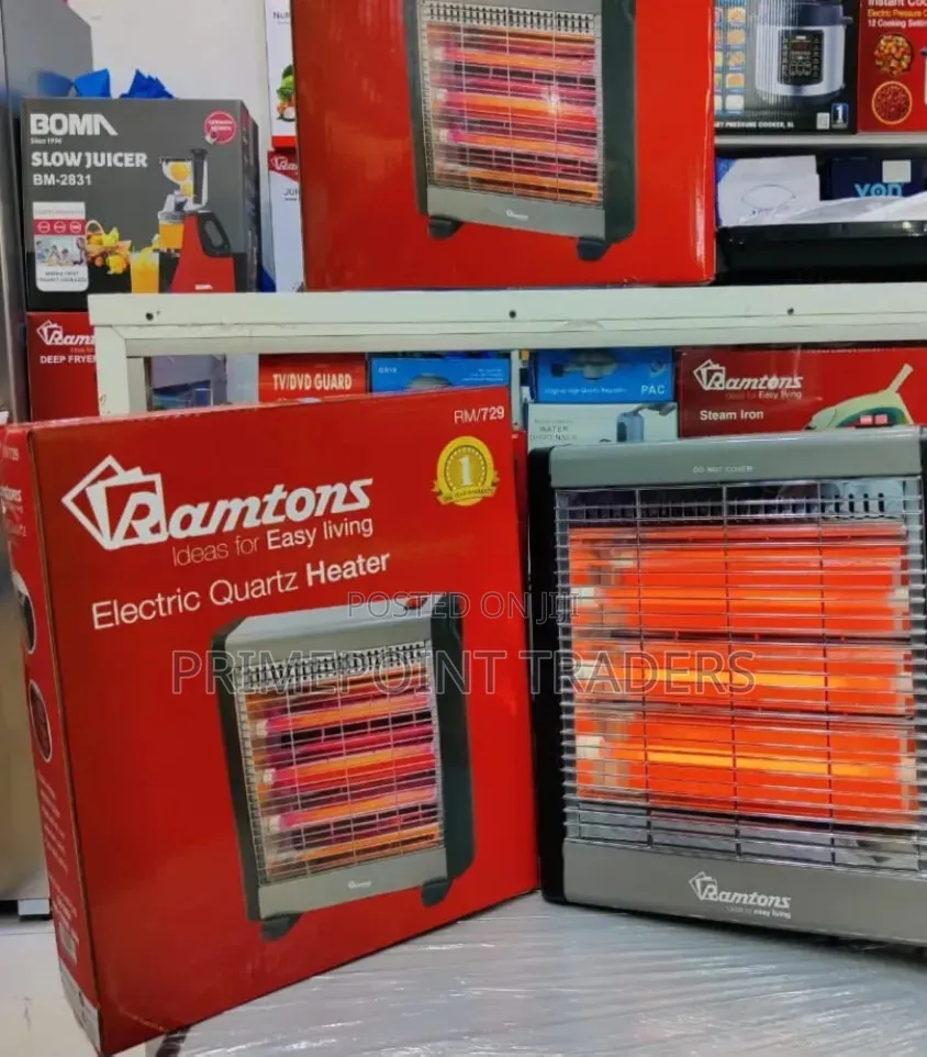 Electric 3-Bar Quartz Room Heater – Adjustable Heating Power