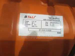 BTALI 50L Electric Silent Compressor – 115 PSI Air Tank
