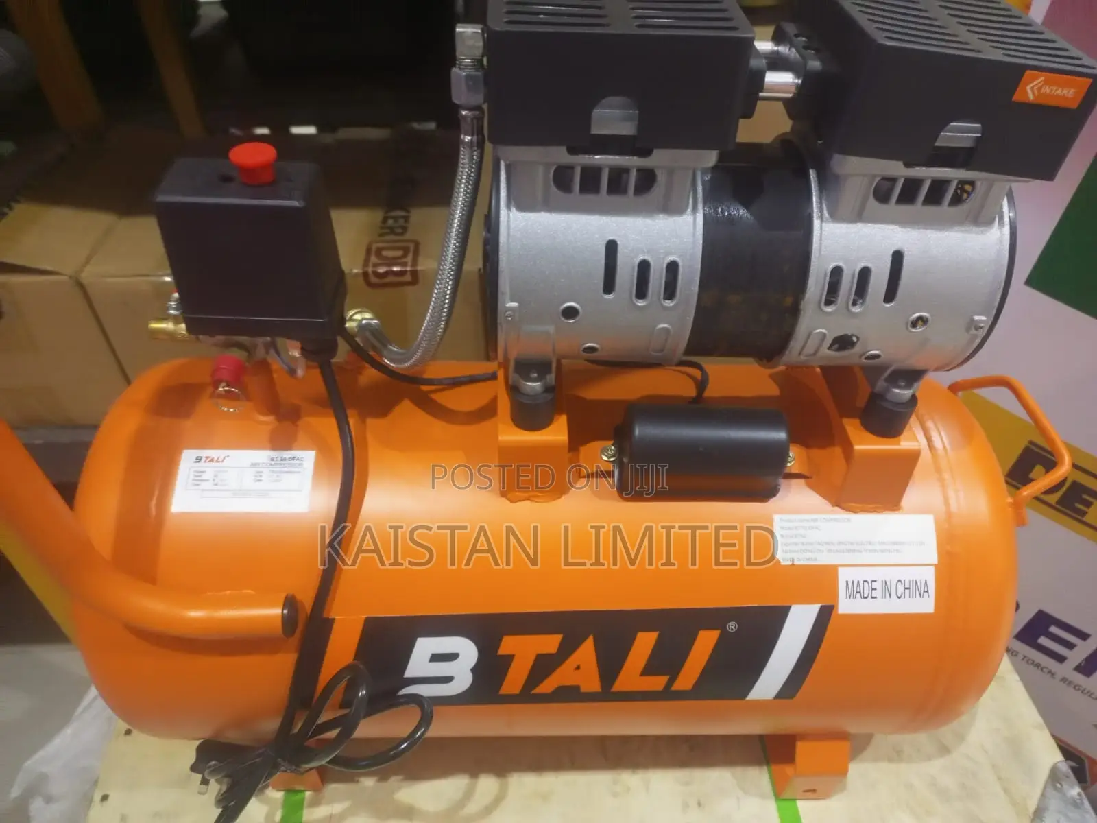 Btali 50L 1.5HP Silent Oil-Free Air Compressor (8 Bar / 116 PSI)