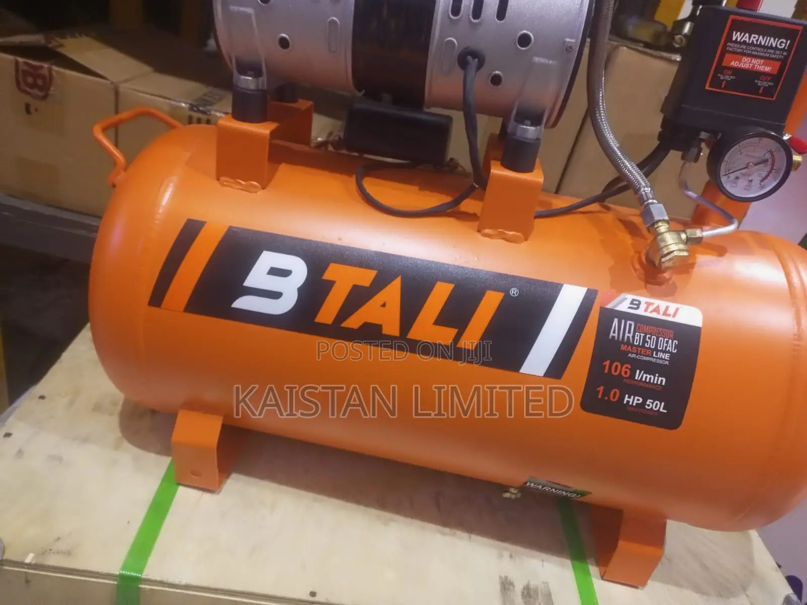 Btali 50L Clean Air Low Noise Compressor - Heavy Duty Steel Tank