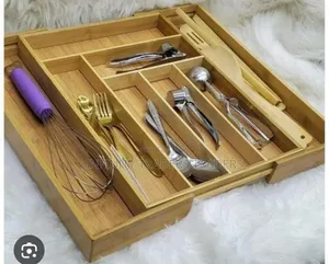 Multifunctional Bamboo Drawer Organizer