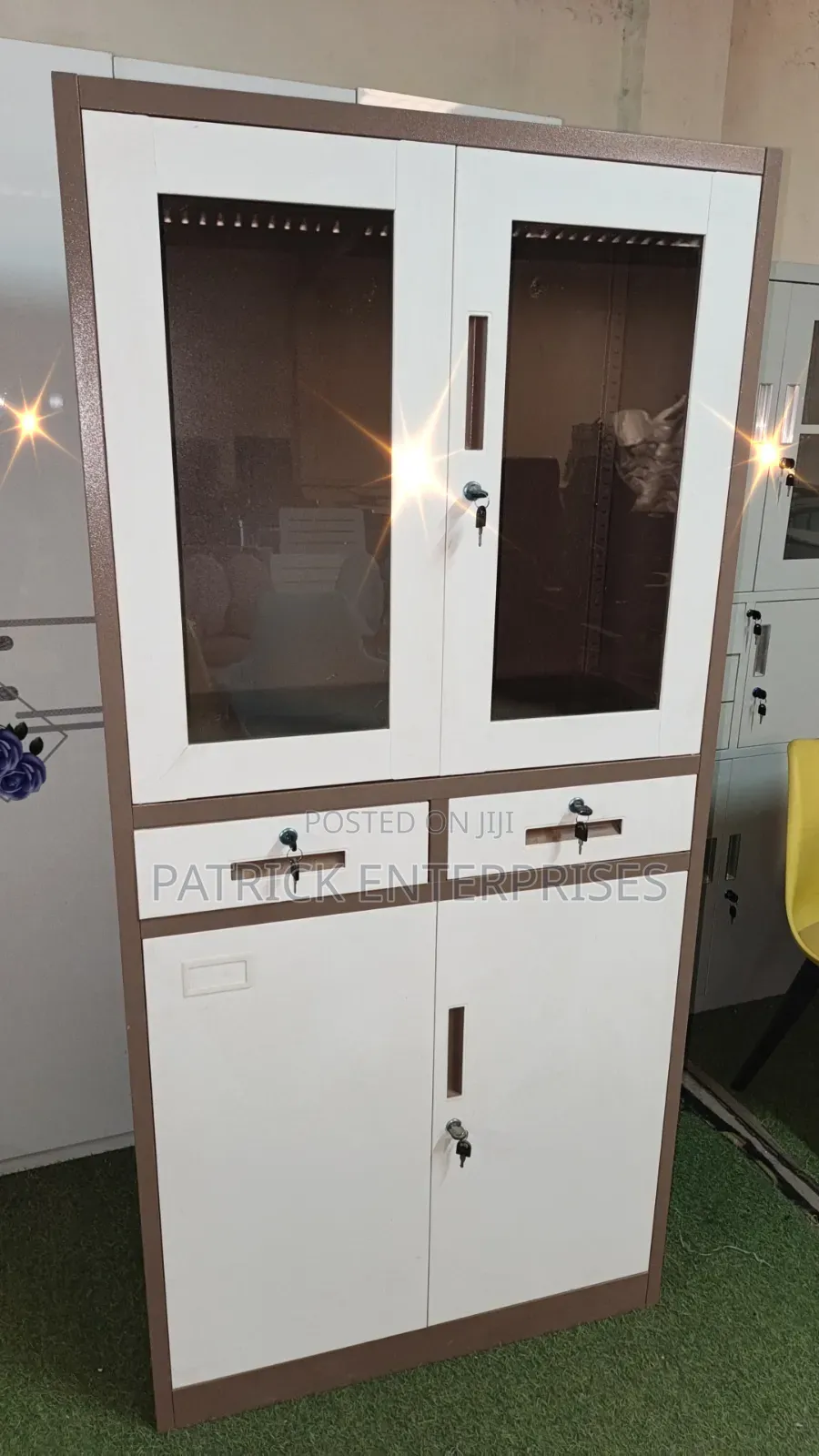 Modern Safe File Cabinet With Glass Doors
