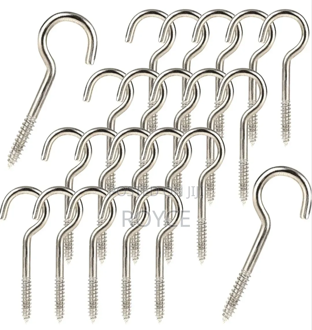 Stainless Steel Screw in Hooks- 70pcs