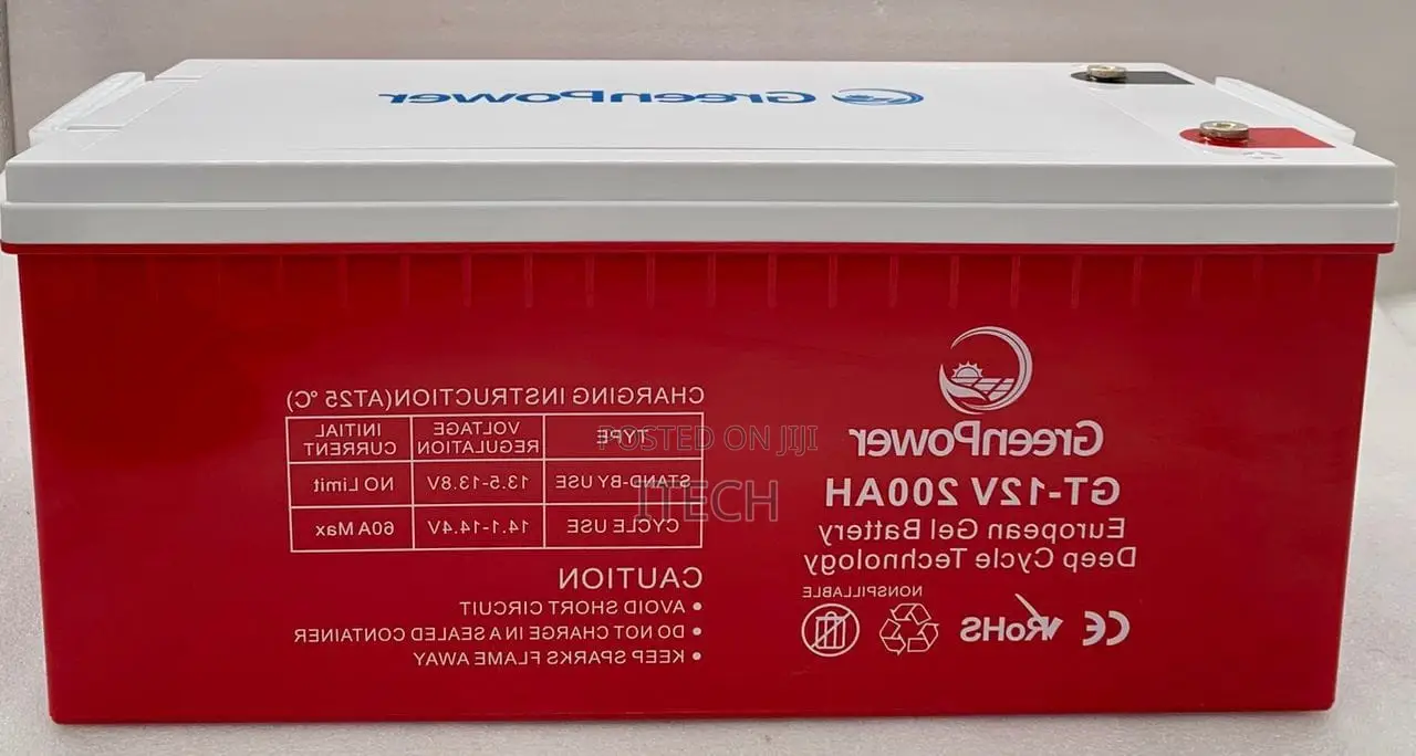 GreenPower GT-12V 200Ah Deep Cycle Gel Battery
