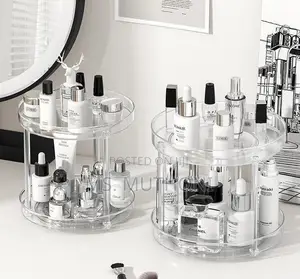 Functional *2 Tier Acrylic Lazy Susan/Rotating Multipurpose Organizer