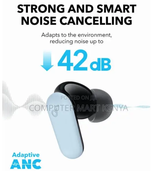 Anker Soundcore R50i NC True Wireless Noise Cancelling Earbuds–Blue