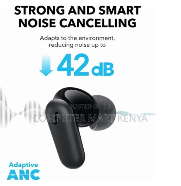 Soundcore R50i NC True Wireless Noise Cancelling Earbuds–Black