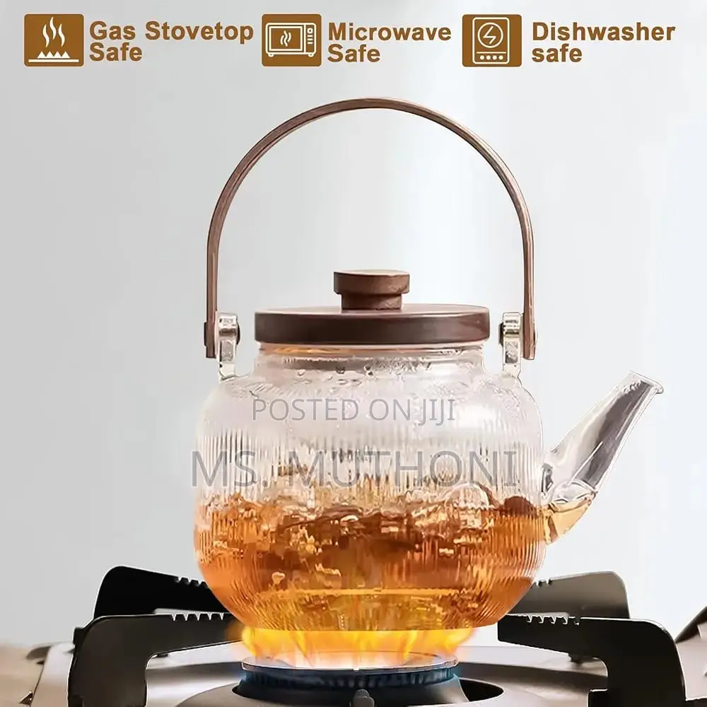 1 L Aesthetic Borosilicate Teapot / Steamer