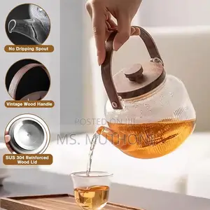 1 L Aesthetic Borosilicate Teapot / Steamer
