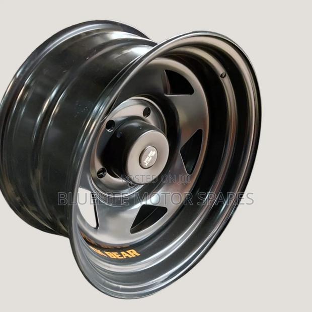 Size 16 Steel Rims With Center Caps for Land Cruiser 79 Series /Tours.