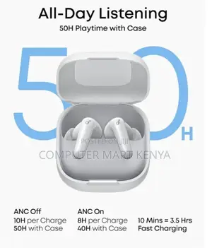 Soundcore R60i NC True Wireless Noise-Cancelling Earbuds–White