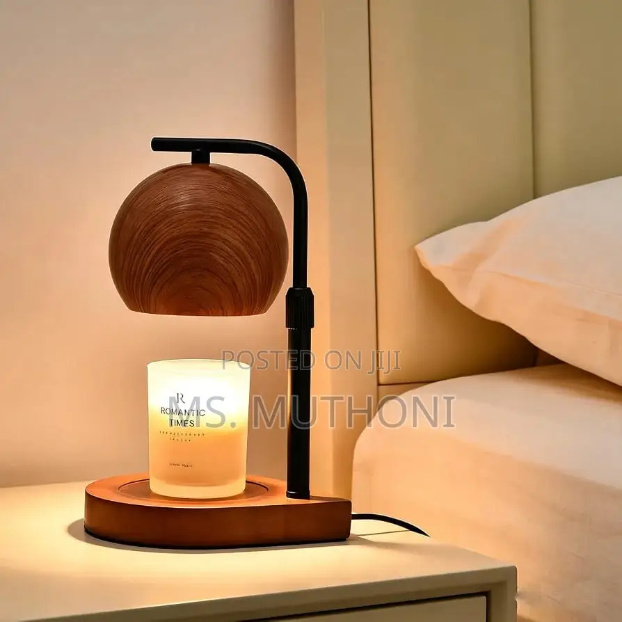 Wooden Candle Warmer Lamp 4 Safe, Flameless Wax Melting + Candle
