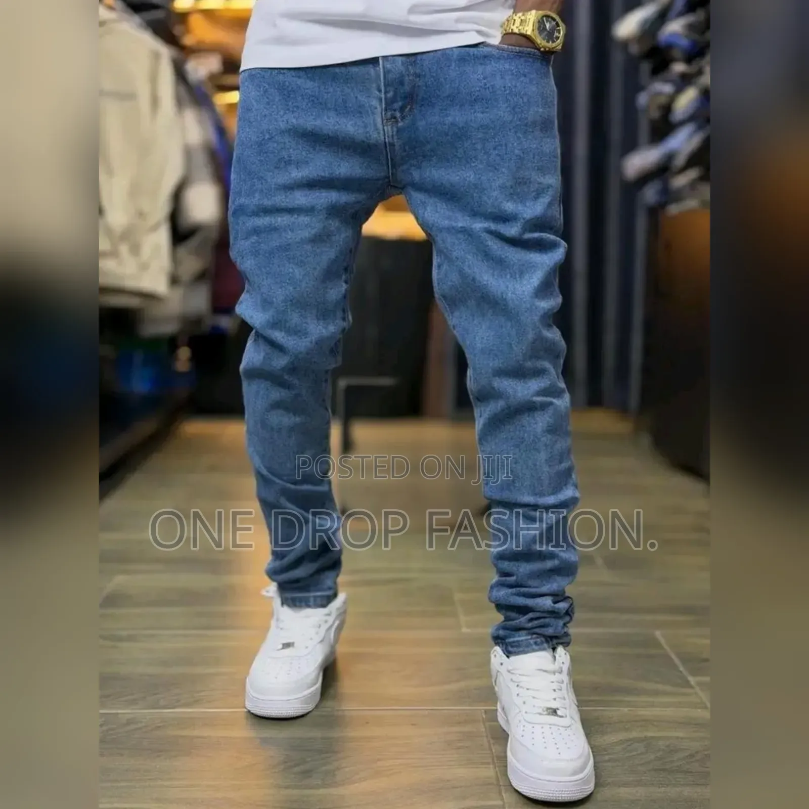 Men Plain Blue Jeans (30-38)