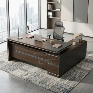 Office Desk; 1.8M Modern Office L-Shaped Boss Desk