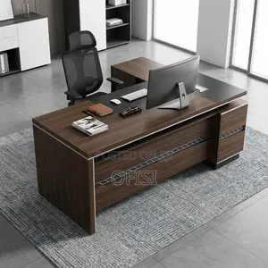 Office Desk; 1.8M Modern Office L-Shaped Boss Desk