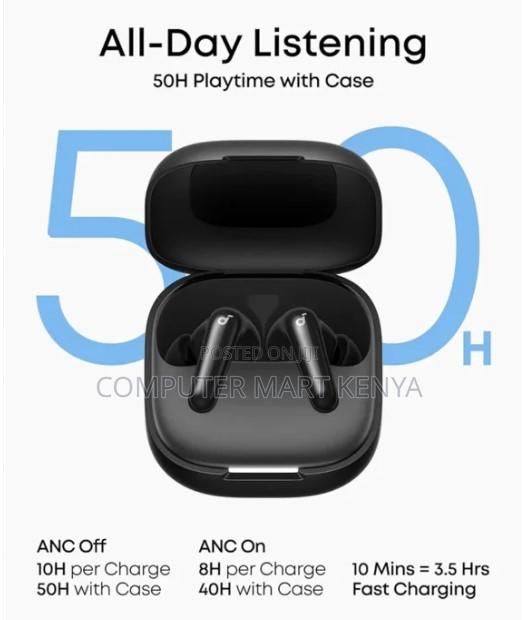 Soundcore R60i NC True Wireless Noise-Cancelling Earbuds–Black - thumbnail 4