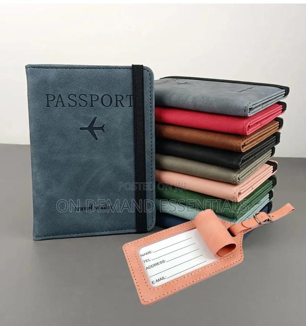 Passport Cover With RFID Blocker Plus Suitcase Tag