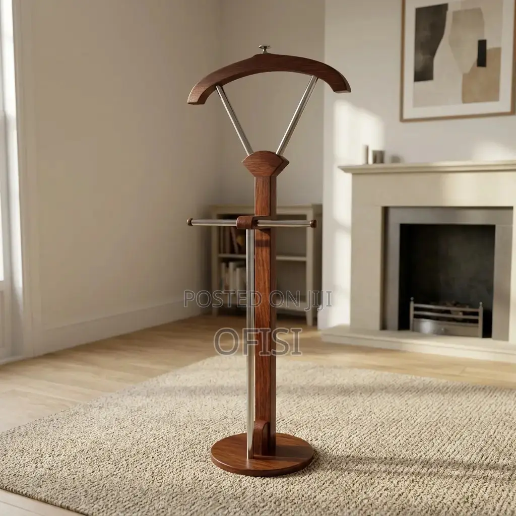 Coat Hanger; Mahogany Executive Office Coat Hanger