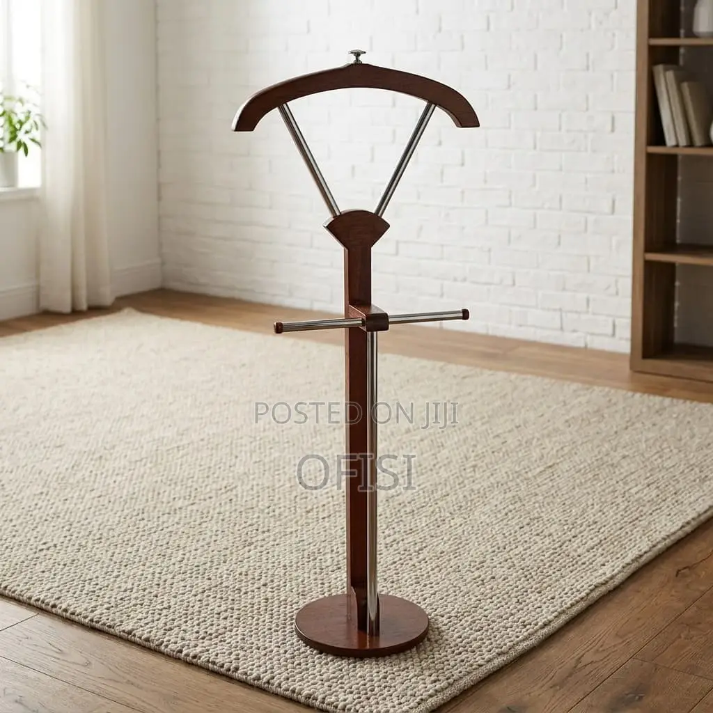 Coat Hanger; Mahogany Executive Office Coat Hanger